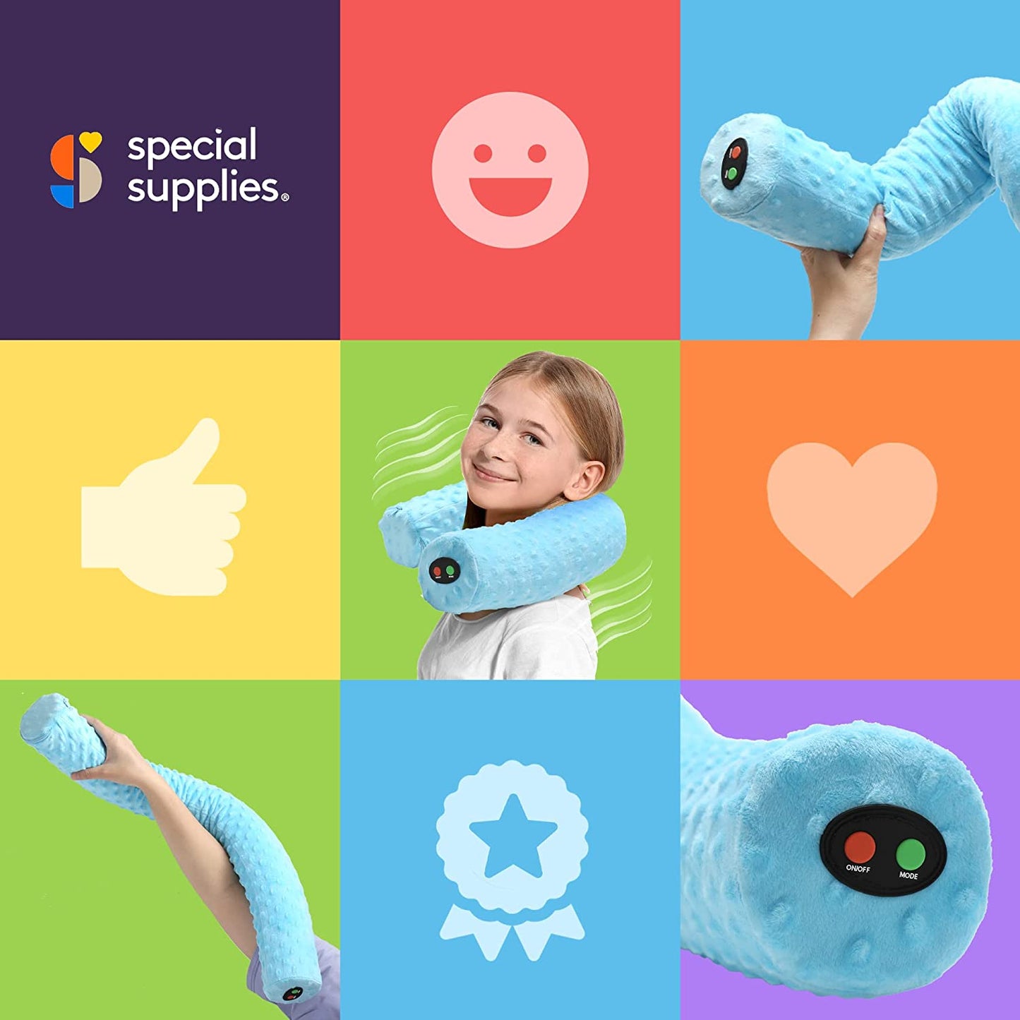 Special Supplies Sensory Vibrating Neck Pillow for Kids