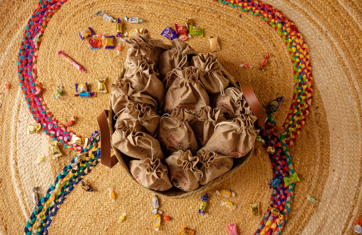 Medium leather handles carrier ( 15 pieces)