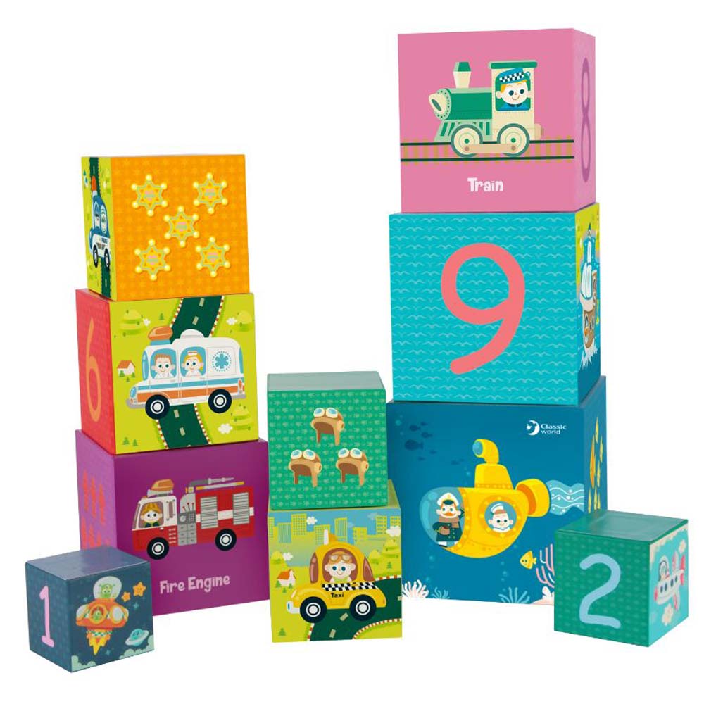 Transportation stacking cubes