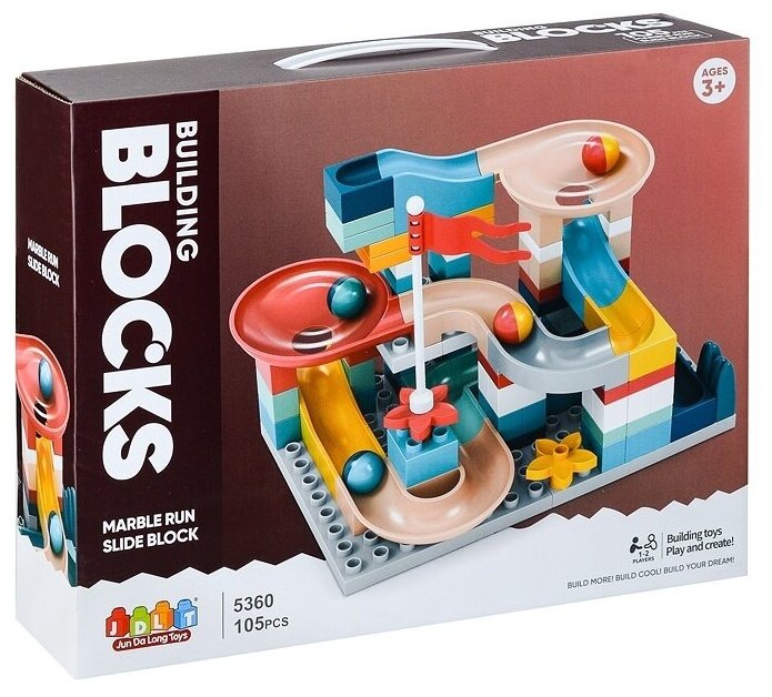 Building block marble run on sale