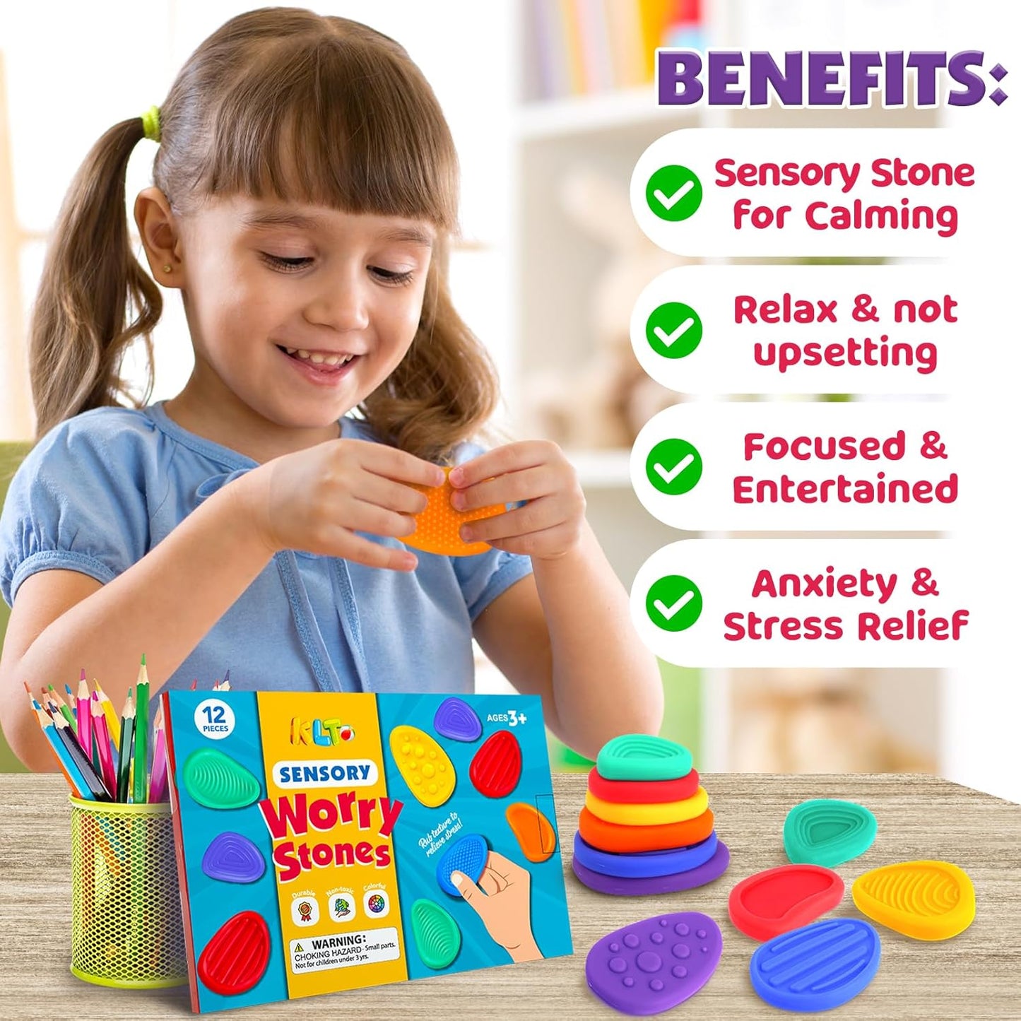 Fidget Sensory Toys (WORRY STONE)