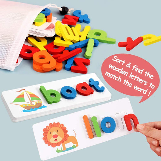 Matching Letter Game, Letter Spelling and Writing Toys for Preschool Kindergarten Alphabets Letters Sight Word Matching Games for Kids Spelling Puzzle.