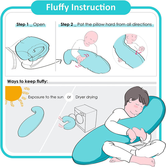 Contour Cooling Cute Body Pillow for Kids Girls Boys