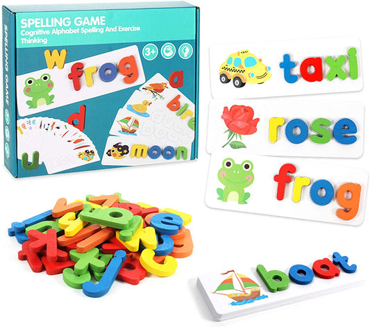 Matching Letter Game, Letter Spelling and Writing Toys for Preschool Kindergarten Alphabets Letters Sight Word Matching Games for Kids Spelling Puzzle.