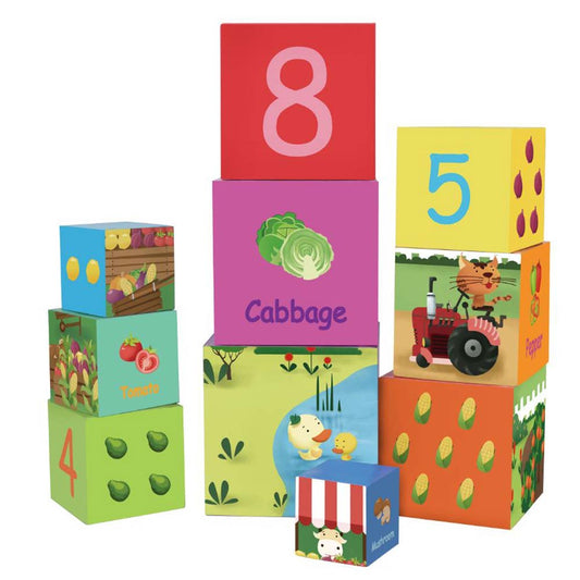 vegetables stacking cube